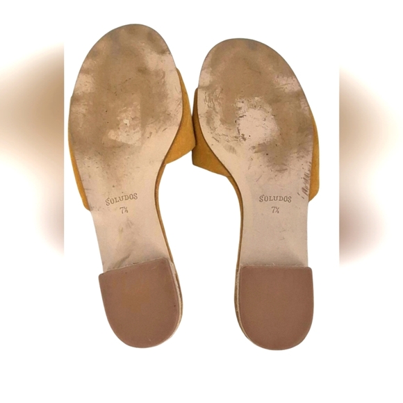 Soludos Suede Slide Sandals With Jute Wrapped Heels - Picture 8 of 10